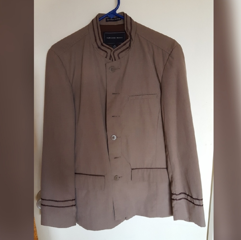 Hawkings McGill taupe brown button up coat